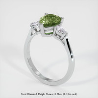 1.75 Ct. Sapphire Ring, 18K White Gold 2