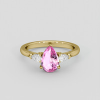1.17 Ct. Pink Sapphire Ring, 10K Yellow Gold 1