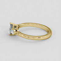 1.00 Ct. Bluish Green Sapphire Ring, 10K Yellow Gold 4
