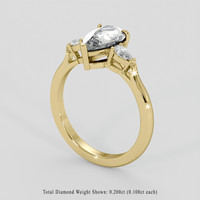 1.90 Ct. Green Sapphire Ring, 10K Yellow Gold 2