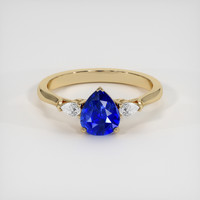 1.85 Ct. Blue Sapphire Ring, 14K Yellow Gold 1