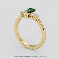 0.44 Ct. Alexandrite Ring, 14K Yellow Gold 2
