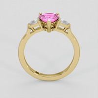 1.21 Ct. Pink Sapphire Ring, 14K Yellow Gold 3