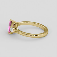 1.21 Ct. Pink Sapphire Ring, 14K Yellow Gold 4