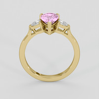1.17 Ct. Pink Sapphire Ring, 14K Yellow Gold 3