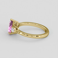 1.17 Ct. Pink Sapphire Ring, 14K Yellow Gold 4