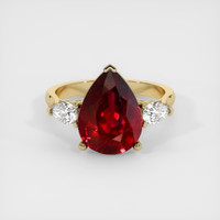 4.03 Ct. Ruby Ring, 14K Yellow Gold 1