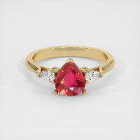 1.62 Ct. Ruby Ring, 14K Yellow Gold 1