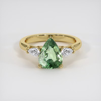 1.89 Ct. Green Sapphire Ring, 14K Yellow Gold 1