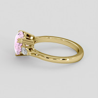 3.13 Ct. Pink Sapphire Ring, 14K Yellow Gold 4
