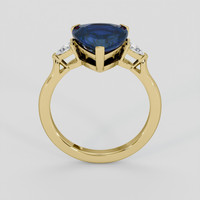 5.22 Ct. Blue Sapphire Ring, 14K Yellow Gold 3