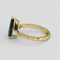 5.22 Ct. Blue Sapphire Ring, 14K Yellow Gold 4