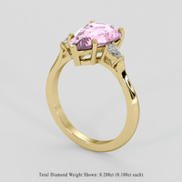 4.11 Ct. Purplish Pink Sapphire Ring, 14K Yellow Gold 2