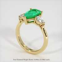 2.04 Ct. Emerald Ring, 18K Yellow Gold 2