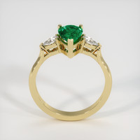 Three Stone Emerald Ring 1.12 Ct., 18K Yellow Gold Preview
