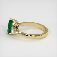 Three Stone Emerald Ring 1.12 Ct., 18K Yellow Gold Preview