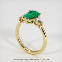 1.70 Ct. Emerald Ring, 18K Yellow Gold 2