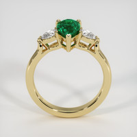 0.73 Ct. Emerald Ring, 18K Yellow Gold 3
