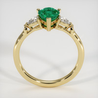 0.97 Ct. Emerald Ring, 18K Yellow Gold 3