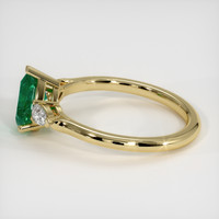 0.97 Ct. Emerald Ring, 18K Yellow Gold 4