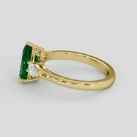 1.63 Ct. Emerald Ring, 18K Yellow Gold 4