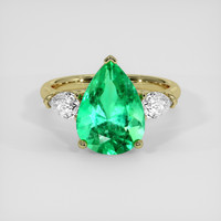 3.00 Ct. Emerald Ring, 18K Yellow Gold 1