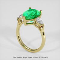 3.00 Ct. Emerald Ring, 18K Yellow Gold 2