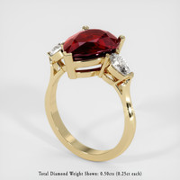 4.03 Ct. Ruby Ring, 18K Yellow Gold 2