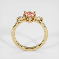1.14 Ct. Padparadscha Sapphire Ring, 18K Yellow Gold 3