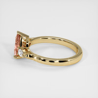 1.14 Ct. Padparadscha Sapphire Ring, 18K Yellow Gold 4