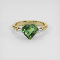 2.53 Ct. Green Sapphire Ring, 18K Yellow Gold 1