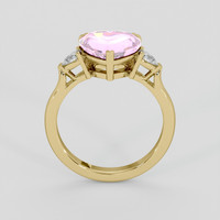 3.13 Ct. Pink Sapphire Ring, 18K Yellow Gold 3
