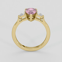 1.07 Ct. Pink Sapphire Ring, 18K Yellow Gold 3