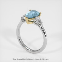 1.49 Ct. Gemstone Ring, 14K Yellow & White 2