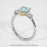 1.35 Ct. Gemstone Ring, 18K Yellow & White 2
