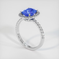 3.07 Ct. Blue Sapphire Ring, Platinum 950 2