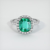 1.55 Ct. Emerald Ring, Platinum 950 1