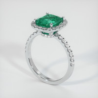 1.55 Ct. Emerald Ring, Platinum 950 2