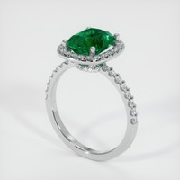 2.52 Ct. Emerald Ring, Platinum 950 2