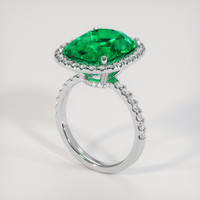 8.18 Ct. Emerald Ring, Platinum 950 2