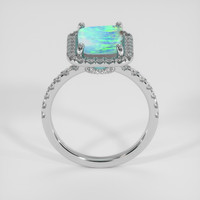 2.68 Ct. Multi Color Opal Ring, Platinum 950 3