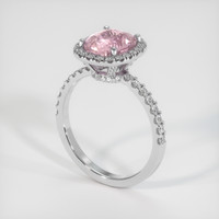 3.07 Ct. Pink Sapphire Ring, Platinum 950 2