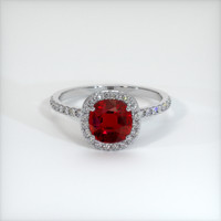 1.31 Ct. Ruby Ring, Platinum 950 1