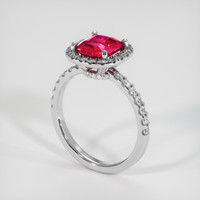 2.01 Ct. Ruby Ring, Platinum 950 2