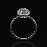 2.75 Ct. White Sapphire Ring, Platinum 950 3