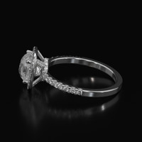 2.75 Ct. White Sapphire Ring, Platinum 950 4