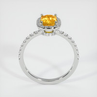 1.29 Ct. Yellowish Orange Sapphire Ring, Platinum 950 3