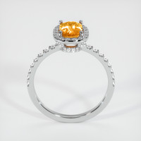 1.14 Ct. Orange Sapphire Ring, Platinum 950 3