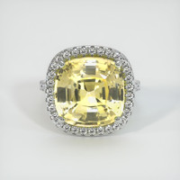 10.63 Ct. Yellow Sapphire Ring, Platinum 950 1