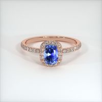 0.77 Ct. Sapphire Ring, 14K Rose Gold 1